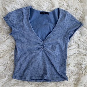 brandy melville blue floral top